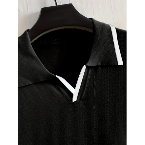 Men' S Long Sleeve Collared Knitted Blouse, 23521 Men' S Long Sleeve Collared Knitted Blouse, 23521