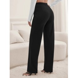 Kadın Yüksek Bel Cepli Geniş Kesim Ithal Krep Pantolon , 23526 Kadın Yüksek Bel Cepli Geniş Kesim Ithal Krep Pantolon , 23526