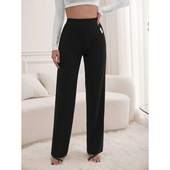 Kadın Yüksek Bel Cepli Geniş Kesim Ithal Krep Pantolon , 23526 Kadın Yüksek Bel Cepli Geniş Kesim Ithal Krep Pantolon , 23526