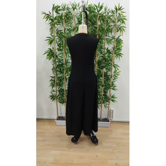 Women' S Short Sleeve Front Buttoned Long Ruffled Jumpsuit With Wide Hem Pockets, 23540 Women' S Short Sleeve Front Buttoned Long Ruffled Jumpsuit With Wide Hem Pockets, 23540