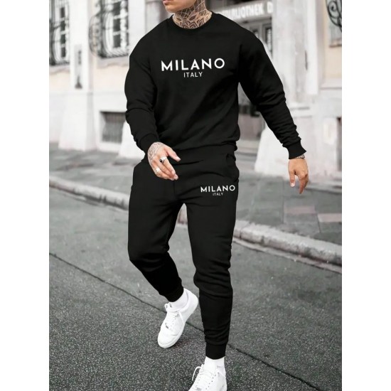Men' S Long Sleeve Printed Detailed Two-piece Suit, 23599 Men' S Long Sleeve Printed Detailed Two-piece Suit, 23599