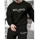 Men' S Long Sleeve Printed Detailed Two-piece Suit, 23599 Men' S Long Sleeve Printed Detailed Two-piece Suit, 23599
