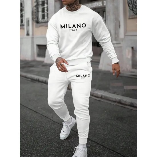 Men' S Long Sleeve Printed Detailed Two-piece Suit, 23601 Men' S Long Sleeve Printed Detailed Two-piece Suit, 23601