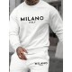 Men' S Long Sleeve Printed Detailed Two-piece Suit, 23601 Men' S Long Sleeve Printed Detailed Two-piece Suit, 23601