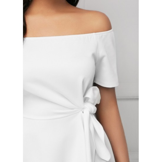 Kadın Kısa Kollu Madonna Yaka Yandan Bağlamalı Ithal Krep Bluz , 23669 Kadın Kısa Kollu Madonna Yaka Yandan Bağlamalı Ithal Krep Bluz , 23669