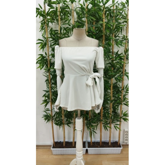 Kadın Kısa Kollu Madonna Yaka Yandan Bağlamalı Ithal Krep Bluz , 23669 Kadın Kısa Kollu Madonna Yaka Yandan Bağlamalı Ithal Krep Bluz , 23669