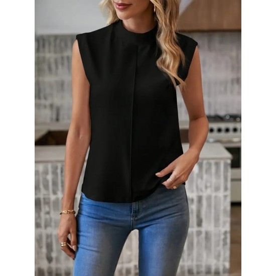 Kadın Kısa Reglan Kollu Yarı Balıkçı Yaka Ithal Krep Bluz, 23690 Kadın Kısa Reglan Kollu Yarı Balıkçı Yaka Ithal Krep Bluz, 23690
