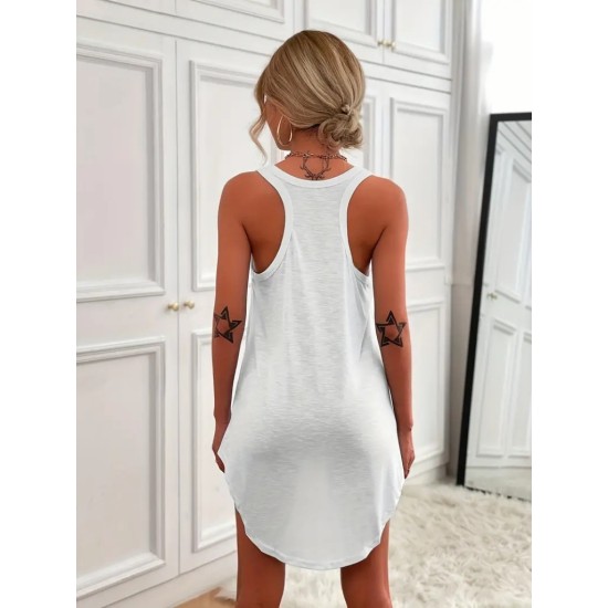 Kadın Kolsuz Halter Yaka Viskon Mini Elbise, 23847 Kadın Kolsuz Halter Yaka Viskon Mini Elbise, 23847