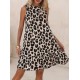 Kadın Kolsuz Sırttan Bağlamalı Fırfırlı Leopar Desenli Süprem Elbise , 23926 Kadın Kolsuz Sırttan Bağlamalı Fırfırlı Leopar Desenli Süprem Elbise , 23926