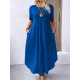Women' S Short Sleeve Crew Neck Pocket Loose Viscose Dress , 23939 Women' S Short Sleeve Crew Neck Pocket Loose Viscose Dress , 23939