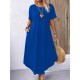 Women' S Short Sleeve Crew Neck Pocket Loose Viscose Dress , 23939 Women' S Short Sleeve Crew Neck Pocket Loose Viscose Dress , 23939