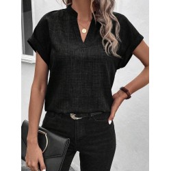 Kadın Kısa Kollu Hakim Yaka Sofya Bluz, 24051