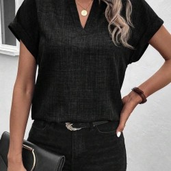 Kadın Kısa Kollu Hakim Yaka Sofya Bluz, 24051