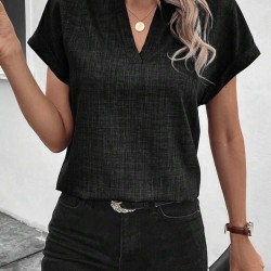 Kadın Kısa Kollu Hakim Yaka Sofya Bluz, 24051 Kadın Kısa Kollu Hakim Yaka Sofya Bluz, 24051