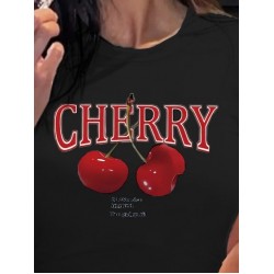 Kadın Kısa Kollu Bisiklet Yaka Desenli Krop Bluz , 24090 Kadın Kısa Kollu Bisiklet Yaka Desenli Krop Bluz , 24090