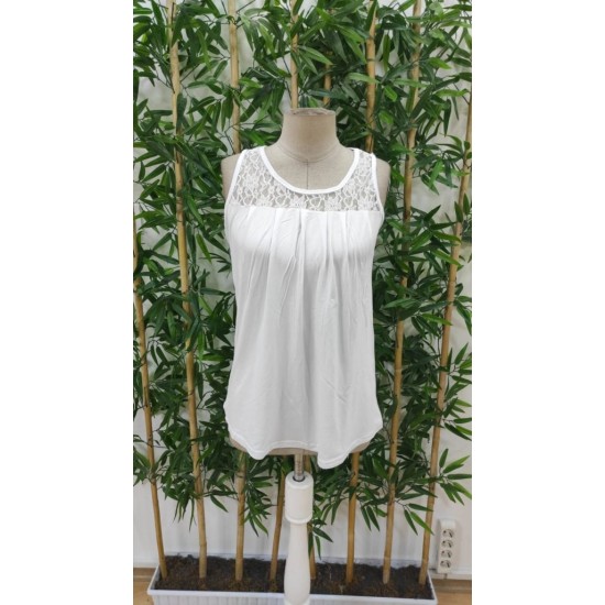 Kadın Askılı Yuvarlak Yaka Dantel Detaylı Viskon Bluz , 24151 Kadın Askılı Yuvarlak Yaka Dantel Detaylı Viskon Bluz , 24151