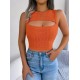 Kadın Askılı Bisiklet Yaka Güpüs Dekolteli Triko Crop Bluz, 24316 Kadın Askılı Bisiklet Yaka Güpüs Dekolteli Triko Crop Bluz, 24316