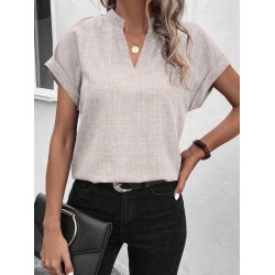 Kadın Kısa Kollu Hakim Yaka Sofya Bluz , 24049