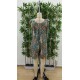 Women' S Patterned Wide-leg Single-breasted Jumpsuit With Shoulder Straps, 24336 Women' S Patterned Wide-leg Single-breasted Jumpsuit With Shoulder Straps, 24336