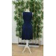 Women' S Strappy Round Neck Front Pleated Viscose Dress , 24347 Women' S Strappy Round Neck Front Pleated Viscose Dress , 24347