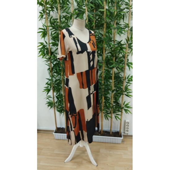 Kadın Kısa Kollu Bisiklet Yaka Süprem Elbise, 24419