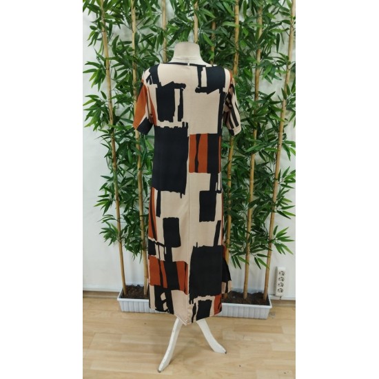 Kadın Kısa Kollu Bisiklet Yaka Süprem Elbise, 24419