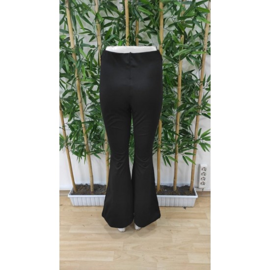 Kadın Yüksek Bel Tokalı Ispanyol Paçalı Dalgıç Pantolon , 24464