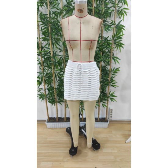 Kadın Bağcıklı Mini Triko Etek, 24511 Kadın Bağcıklı Mini Triko Etek, 24511