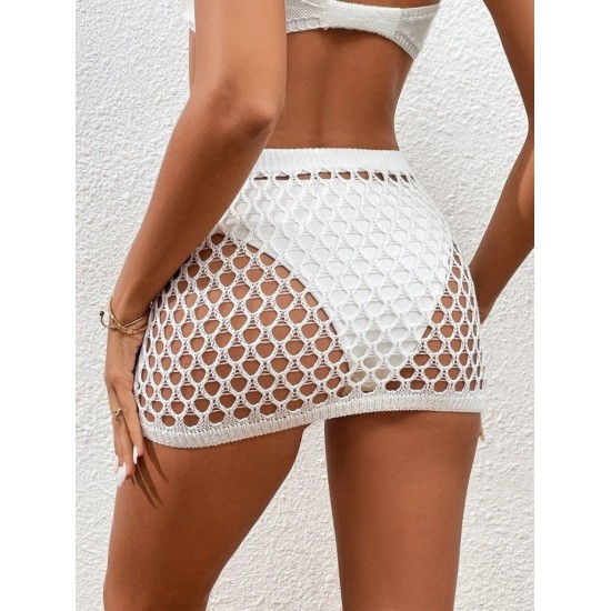 Kadın Delikli Triko Mini Etek, 24508 Kadın Delikli Triko Mini Etek, 24508
