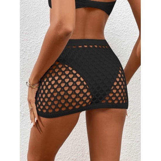 Kadın Delikli Triko Mini Etek, 24506 Kadın Delikli Triko Mini Etek, 24506