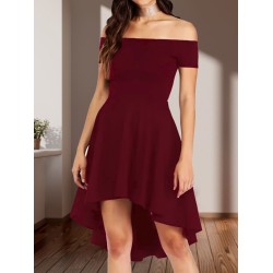 Kadın Kısa Kollu Madonna Yaka önü Kısa Arkası Uzun Ithal Krep Elbise, 24546 Kadın Kısa Kollu Madonna Yaka önü Kısa Arkası Uzun Ithal Krep Elbise, 24546