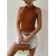 Kadın Kolsuz Halter Yaka Mini Baklava Desenli Triko Bluz, 24553 Kadın Kolsuz Halter Yaka Mini Baklava Desenli Triko Bluz, 24553