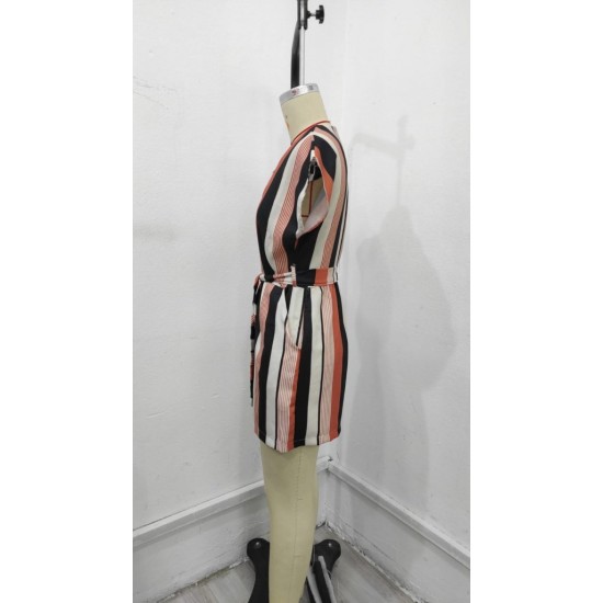 Kadın Kısa Kollu V Yakalı Beli Kuşaklı Keten Tulum, 24656 Kadın Kısa Kollu V Yakalı Beli Kuşaklı Keten Tulum, 24656