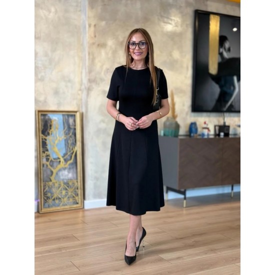 Kadın Kısa Kollu Bisiklet Yaka Midi Viskon Iki Iplik Elbise , 24704 Kadın Kısa Kollu Bisiklet Yaka Midi Viskon Iki Iplik Elbise , 24704