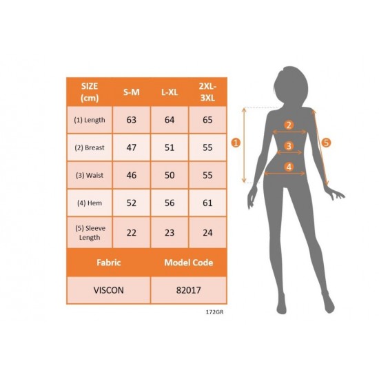 Kadın Kısa Kollu V Yakalı Viskon Bluz , 24750 Kadın Kısa Kollu V Yakalı Viskon Bluz , 24750