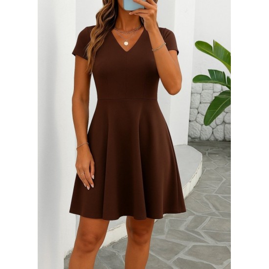 Kadın Kısa Kollu Kiloş Ithal Krep Elbise , 24884