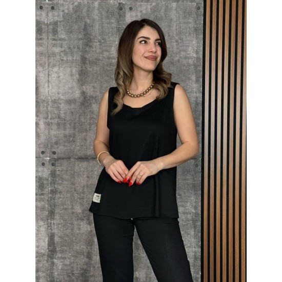 Kadın Askılı Yuvarlak Yaka Viskon Iki Iplik Bluz Ve Eşofman Altı Ikili Takım , 24970 Kadın Askılı Yuvarlak Yaka Viskon Iki Iplik Bluz Ve Eşofman Altı Ikili Takım , 24970