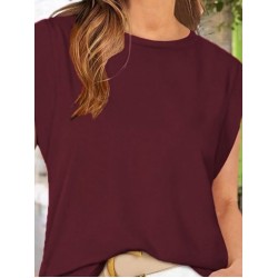 Kadın Kısa Kollu Bisiklet Yaka Viskon Bluz , 25175 Kadın Kısa Kollu Bisiklet Yaka Viskon Bluz , 25175