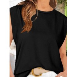 Kadın Kısa Kollu Bisiklet Yaka Viskon Bluz , 25173 Kadın Kısa Kollu Bisiklet Yaka Viskon Bluz , 25173