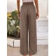 Kadın Yüksek Bel Lastikli Ithal Krep Pantolon, 25229