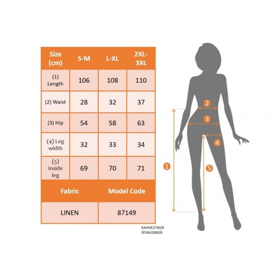 Kadın Yüksek Bel Lastikli Ithal Krep Pantolon, 25229