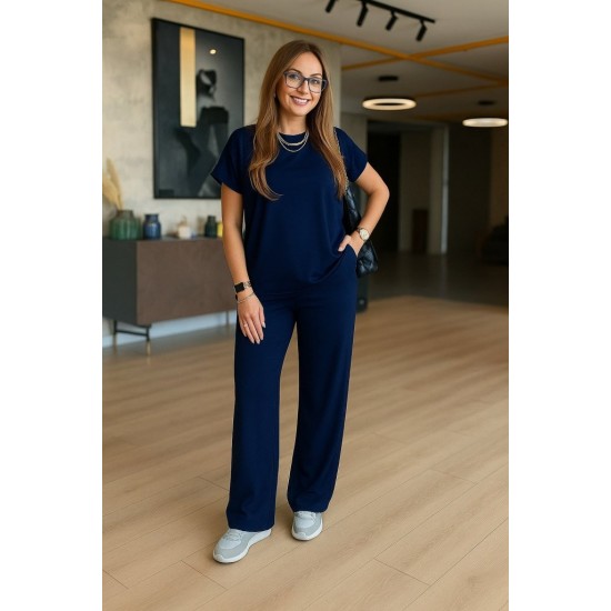 Kadın Kısa Kollu Bisiklet Yaka Viskon Iki Iplik Bluz Ve Pantolon Ikili Takım, 25234 Kadın Kısa Kollu Bisiklet Yaka Viskon Iki Iplik Bluz Ve Pantolon Ikili Takım, 25234