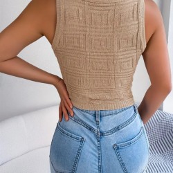 Kadın Askılı Bisiklet Yaka Güpüs Dekolteli Triko Crop Bluz, 25236 Kadın Askılı Bisiklet Yaka Güpüs Dekolteli Triko Crop Bluz, 25236