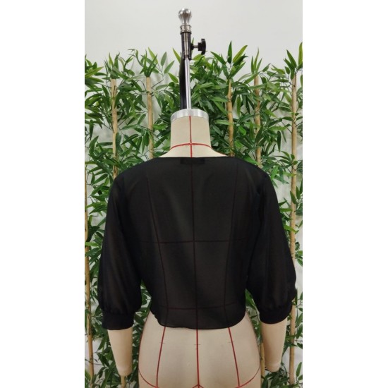 Kadın Truvakar Kol önden Bağlamalı Kısa şifon Bolero Ceket, 25354 Kadın Truvakar Kol önden Bağlamalı Kısa şifon Bolero Ceket, 25354