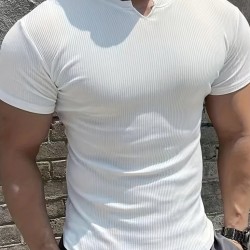 Erkek Kısa Kollu Bisiklet Yaka Burgu Bluz, 25374 Erkek Kısa Kollu Bisiklet Yaka Burgu Bluz, 25374
