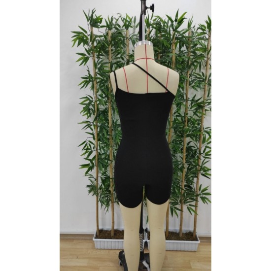 Kadın Asimetrik Askılı Mini Kaşkorse Bodycon Tulum , 25424 Kadın Asimetrik Askılı Mini Kaşkorse Bodycon Tulum , 25424