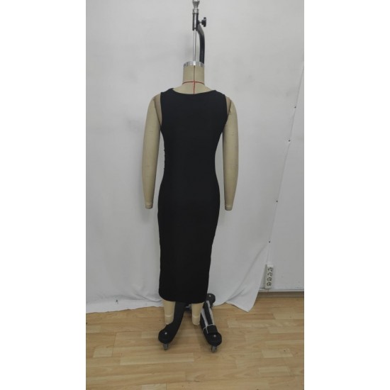 Kadın Sıfır Kol Sıfır Yaka Drape Detaylı Midi Janjan Krep Elbise , 25753