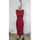 Kadın Sıfır Kol Sıfır Yaka Drape Detaylı Midi Janjan Krep Elbise , 25751 Kadın Sıfır Kol Sıfır Yaka Drape Detaylı Midi Janjan Krep Elbise , 25751