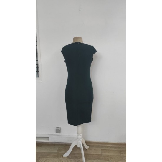 Kadın Kısa Kollu Kalp Yaka Drape Detay Ithal Krep Elbise , 25856 Kadın Kısa Kollu Kalp Yaka Drape Detay Ithal Krep Elbise , 25856