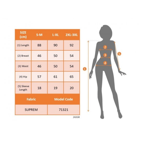 Kadın Kısa Kollu V Yakalı çiçek Baskılı Süprem Elbise , 25951